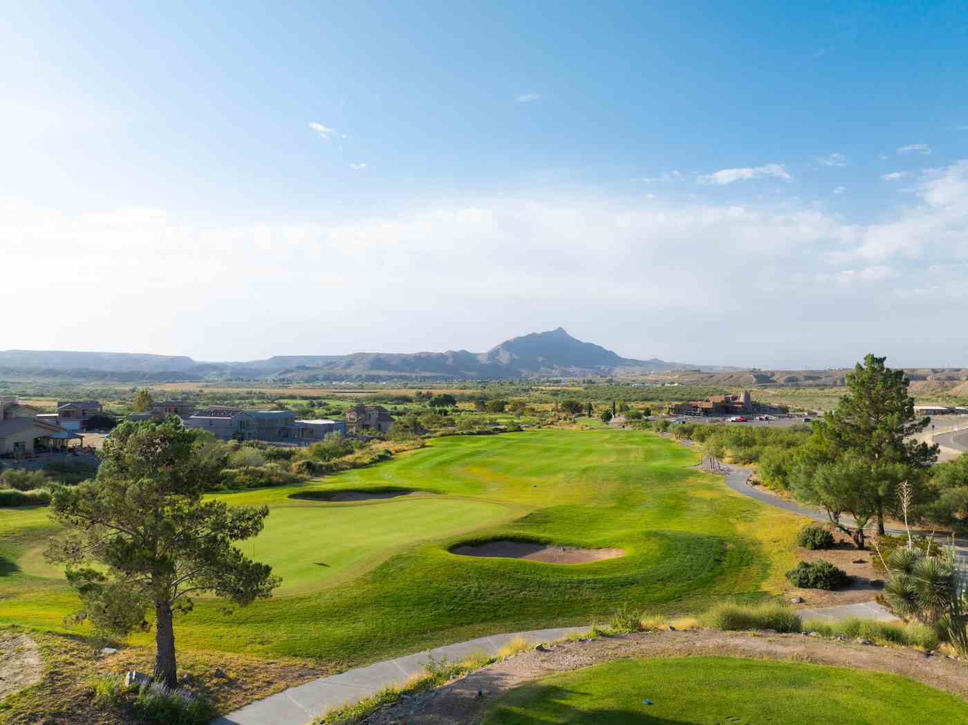 greens and fairways at the golf course at Turtleback Mountain Golf & Resort